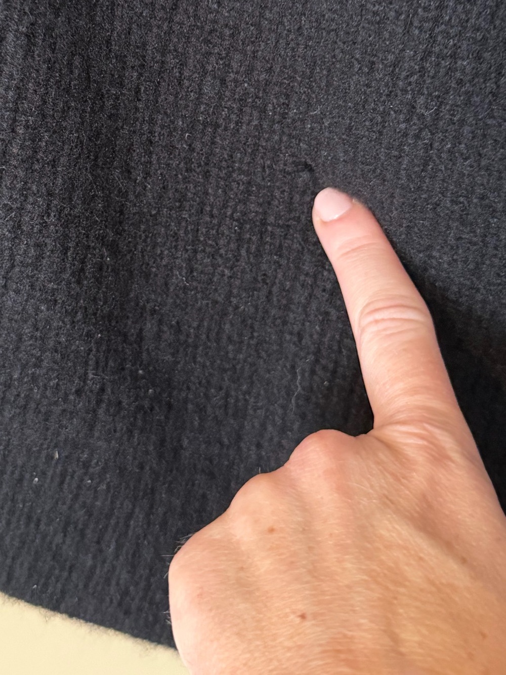 Quince Cashmere Ribbed  Black Boxy Cardigan Sweater - Picture 8 of 8